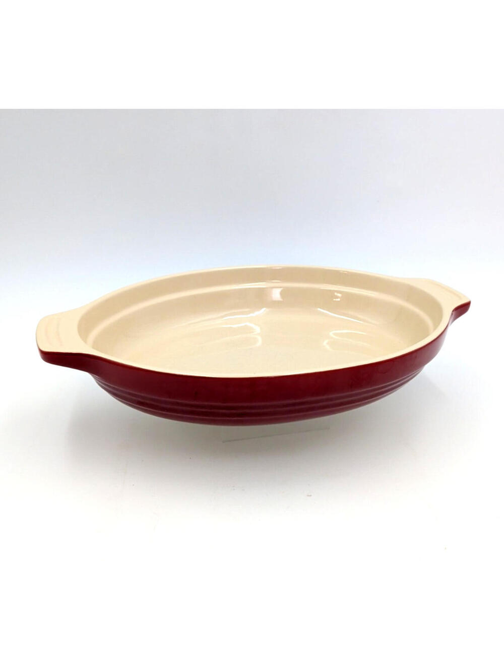 WELL EQUIPPED KITCHEN Oval Red Ceramic Stoneware Casserole Baking Dish - 1 or 2